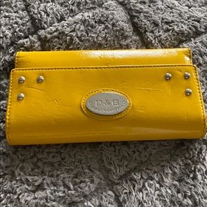 Dolce and Gabbana yellow leather wallet